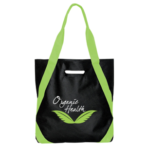 NW7189
	-NON WOVEN TOTE
	-Black/Lime Green (Clearance Minimum 110 Units)